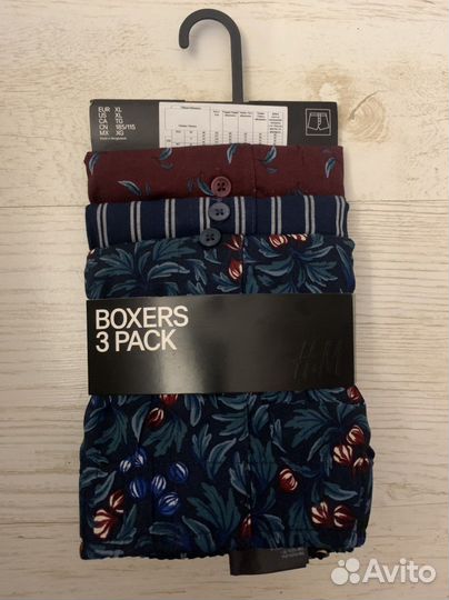 Трусы мужские 3шт H&M размеры S и М