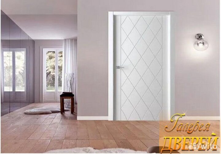 Межкомнатная дверь с фрезеровкой