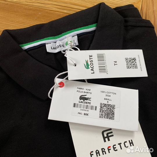 Polo lacoste мужское черное