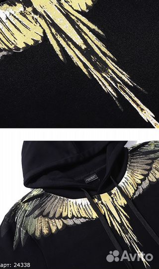 Худи marcelo burlon Черное