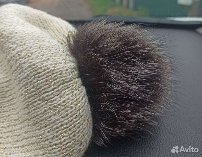 Шапка женская с натуральным мехом