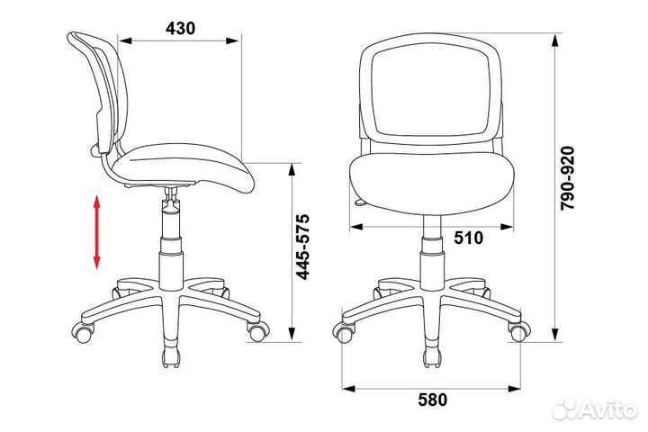 Кресло детское Бюрократ CH-296