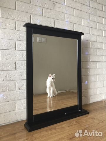 Зеркало IKEA soknedal с полкой черное