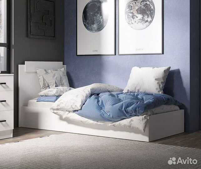 Кровать Марли + матрас 90х200см