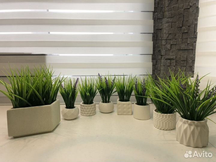 Осока искусственная, лаванда