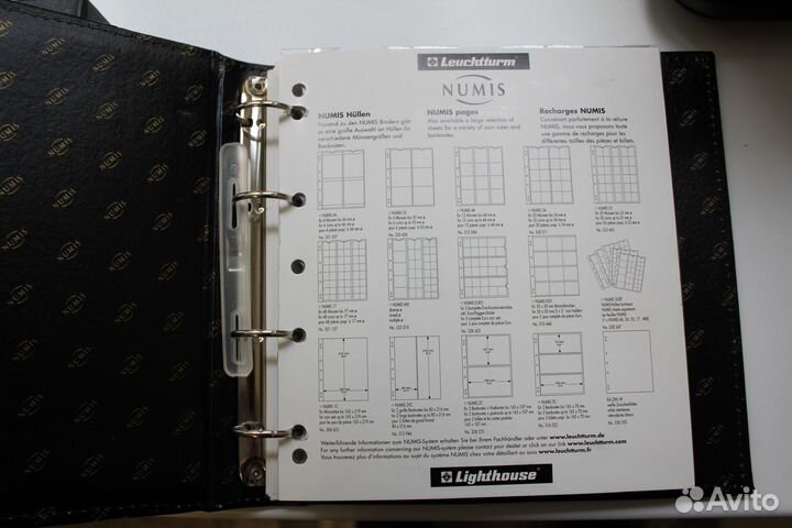 Lighthouse numis. Альбом для монет. кожаный. шубер