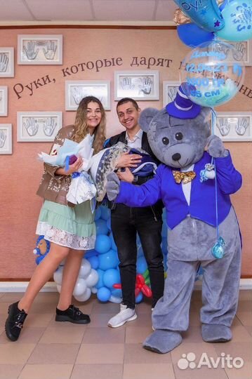 Ростовая кукла Мишка Тедди и Зайка Поздравления