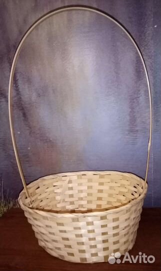 Корзина плетеная лоза и береста 4шт
