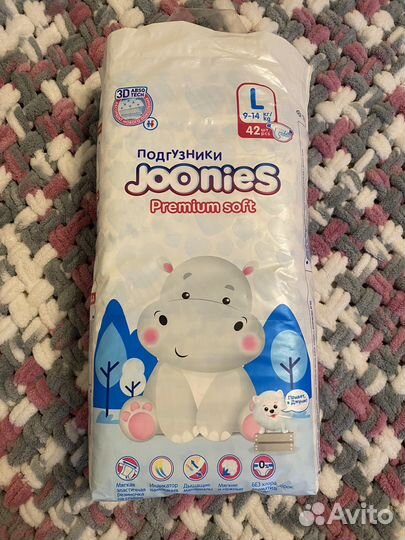 Подгузники joonies L 4 (9-14кг)