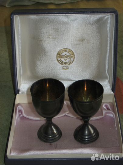 Коллекционный свадебный набор из 2 рюмок, СССР