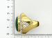 Золотое кольцо 750 с нефритом и брилл. 15.74 гр