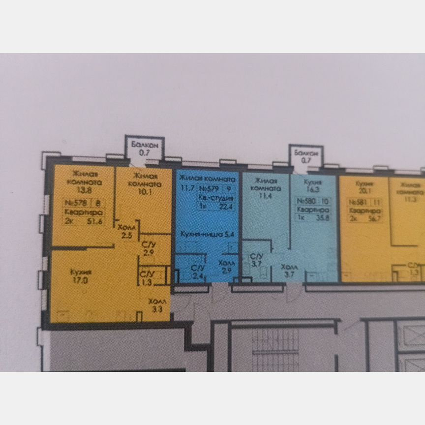 Квартира-студия, 22,4 м², 3/32 эт.