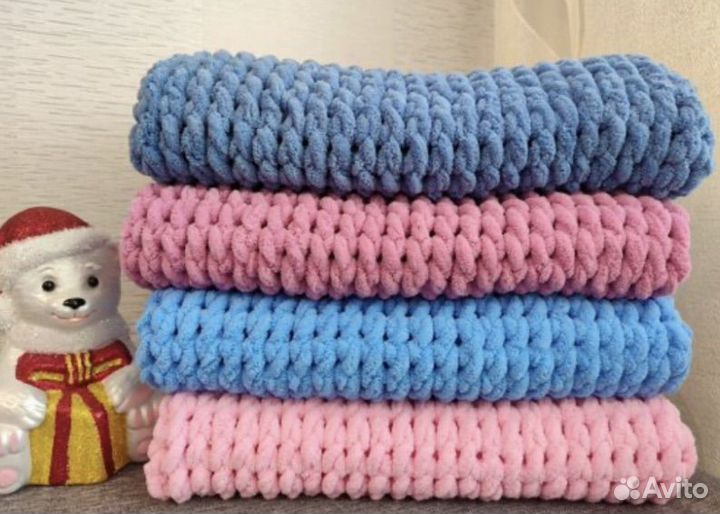 Плед из ализе пуффи