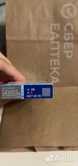 Линзы контактные acuvue oasys -6 двухнедельные