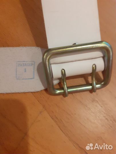 Ремень кадетский белый