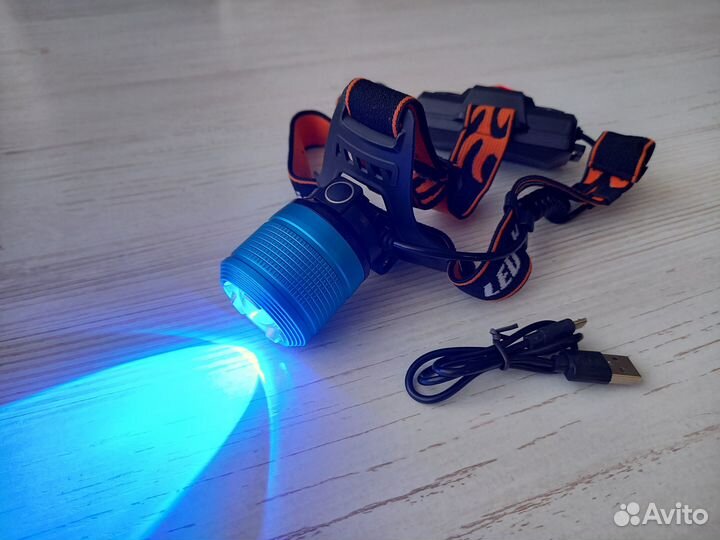 Налобный фонарь аккумуляторный 4 режима
