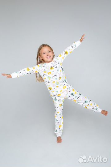 Пижама для девочки Crockid К 1552 домик в ле (98)