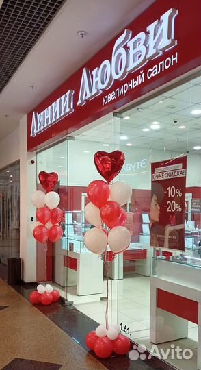 Воздушные шары на открытие магазина