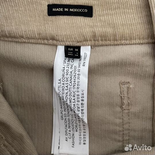 Брюки Massimo Dutti 34, XS вельветовые