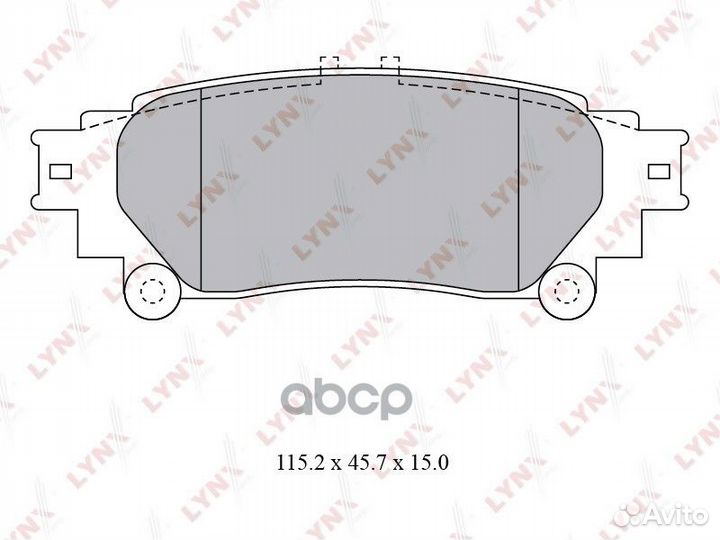 Колодки тормозные дисковые зад BD7597 lynxauto