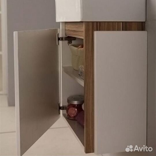 Тумба с раковиной aquaton Эклипс М светлый эбони L