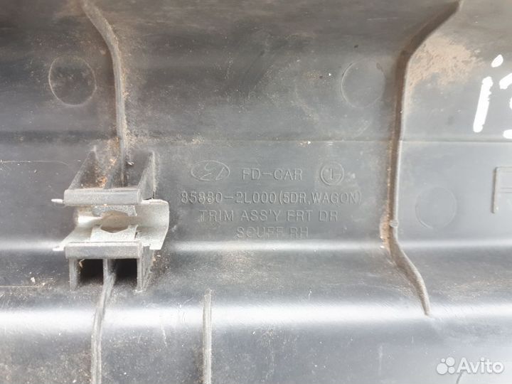 Накладка порога передняя правая Hyundai I30