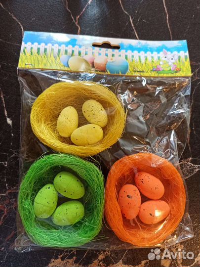 Сувенир декоративный гнёзда с яйцами
