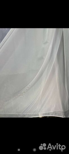 Шторы тюль вуаль белый матовый. Новый
