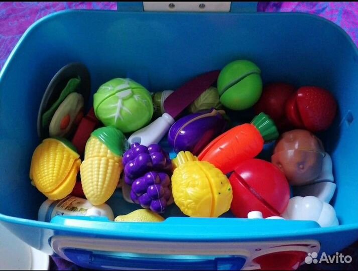 Игровая касса и Кухонная плита с фруктами