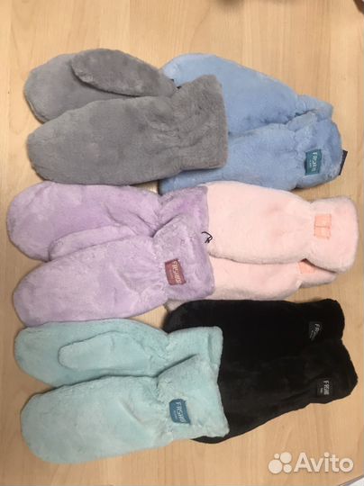 Варежки меховые женские