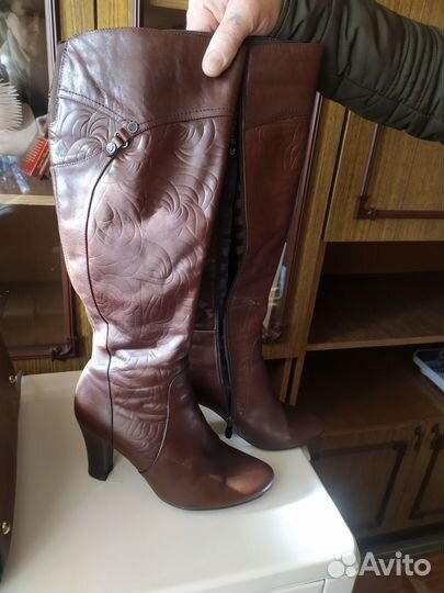 Сапоги женские 39 р. натуральная кожа