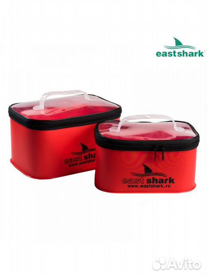 Ведро для замеса прикормки квадратное 2 в 1 красно