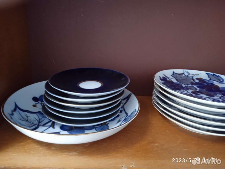 Кофейный сервиз лфз СССР Золотой виноград