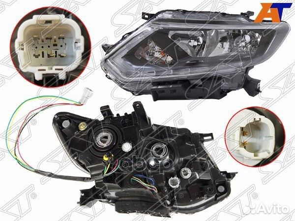 Фара nissan X-trail 14-17 LH галоген, дхо, с эл