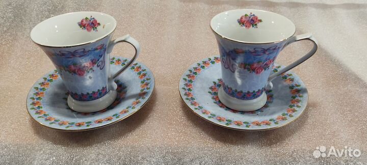 Чашка с блюдцем новые