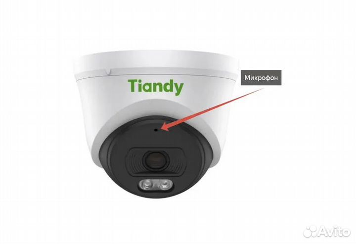 Купольная IP камера видеонаблюдения 2 Мп Tiandy TC