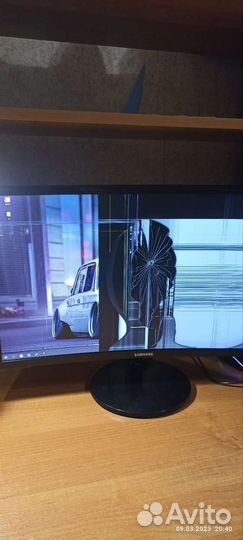 На запчасти Монитор LED Samsung, изогнутый