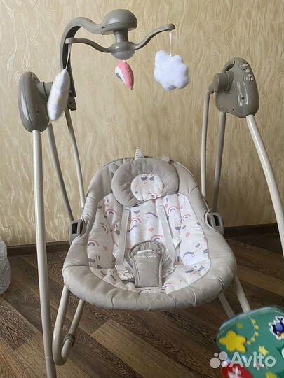 Детские электронные качели babyton