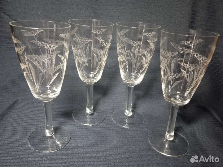 Хрустальные фужеры бокалы. Пантография