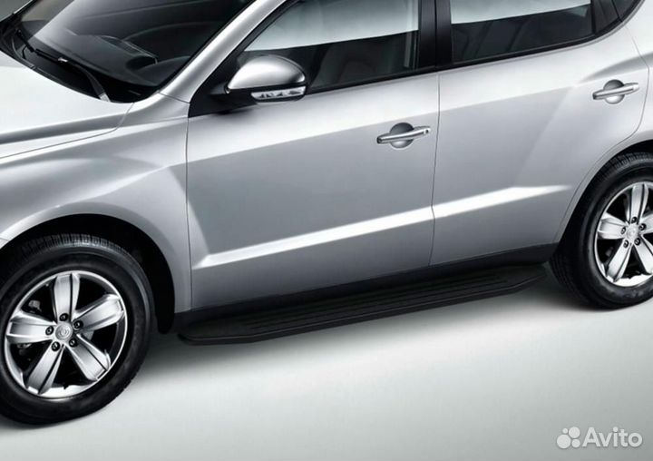 Пороги Подножки Geely Emgrand X7 2013- Premium-BL