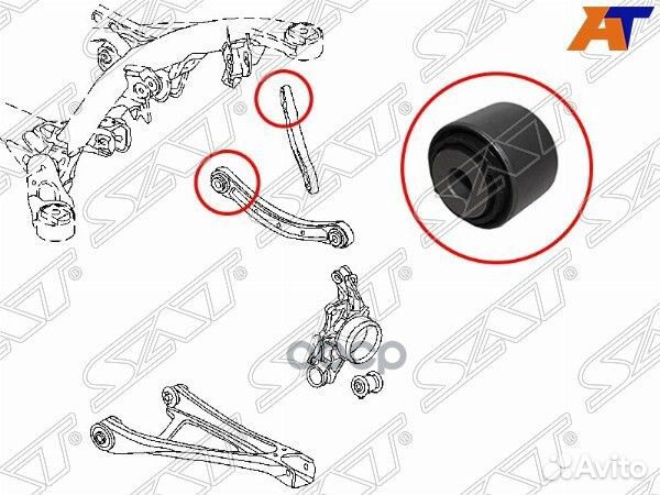 Сайлентблок заднего поперечного рычага (внутр)