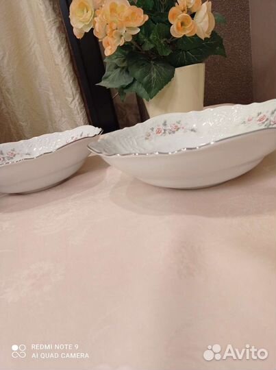 Блюдо Bernadotte Чехия Розы