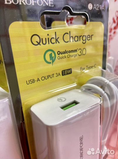 Быстрая зарядное устройство 3A 18W Type-C t8