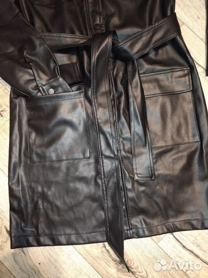 Платье пиджак, экокожа