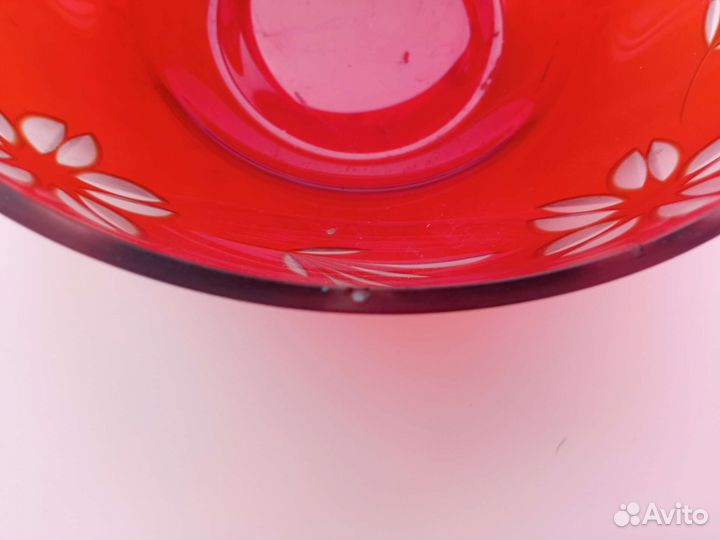 Салатники (конфетницы) красное стекло СССР