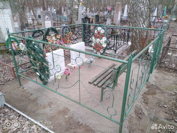 Поправка памятников, благоустройство захоронений