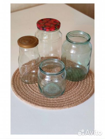 Банки стеклянные 3 л 0,7 0.5 0,35 винт и обычные