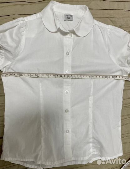 Блузки на девочку 122 белые