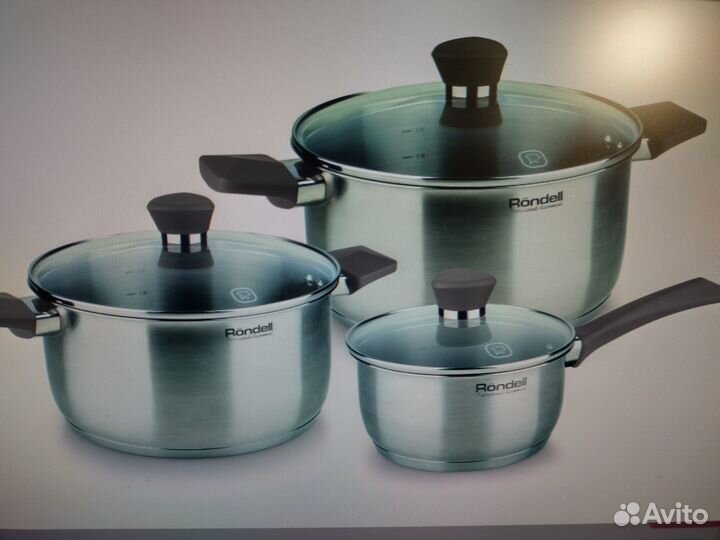 Rondell,Tefal: кастрюли, ковшик, сковородка