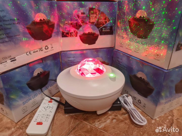 Светильник ночник проектор Звёздного неба 8w+2дин